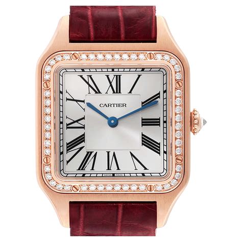 cartier santos dumont ladies watch|cartier santos diamond bezels.